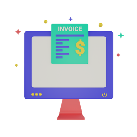 Factura en línea  3D Icon