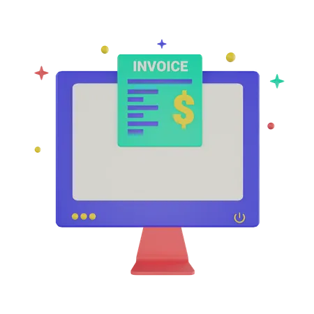 Factura en línea  3D Icon