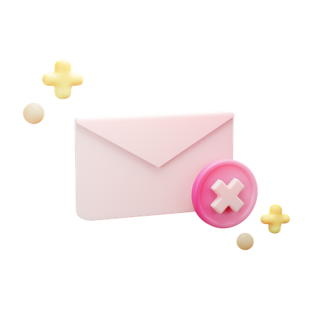 Failed mail  3D Illustration