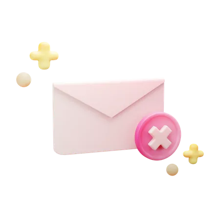 Failed mail  3D Illustration