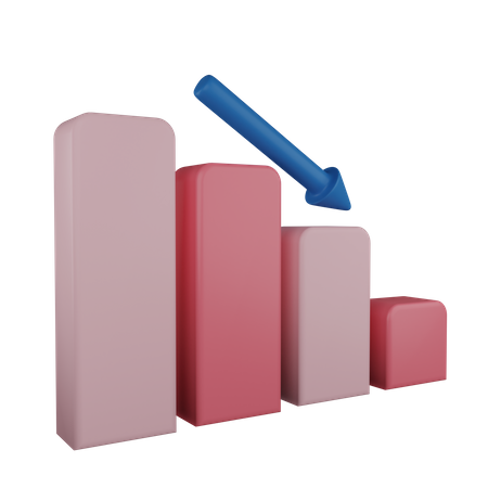 Fall Chart  3D Illustration