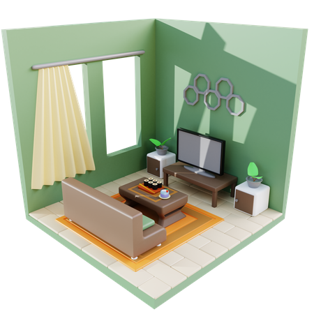 Wohnzimmer  3D Icon