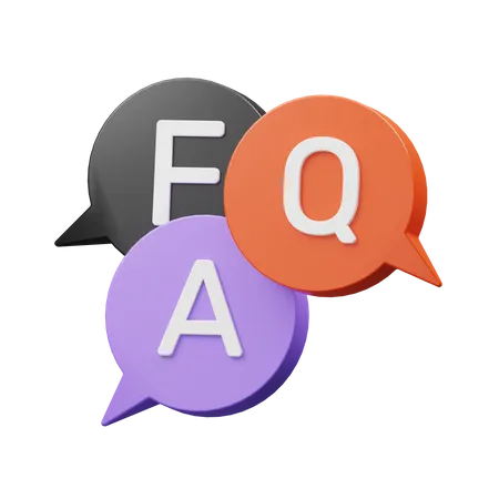 Faq Chat  3D Illustration