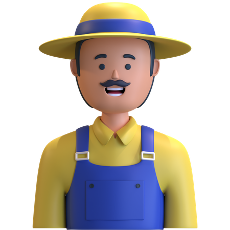 Farmer  3D Illustration