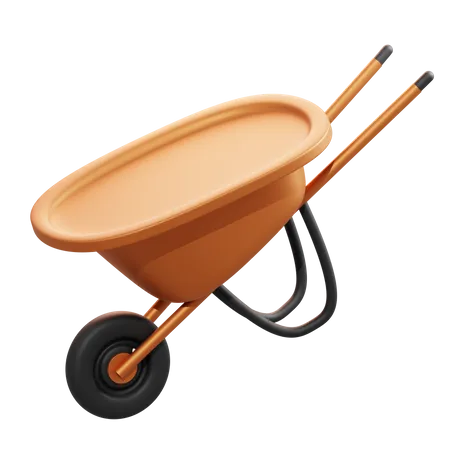 Farming Wheelbarrow  3D Illustration