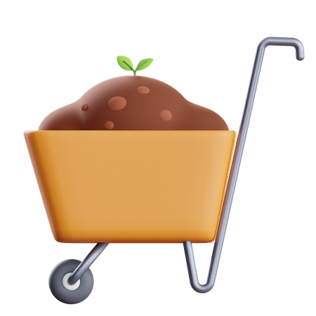 Farming Wheelbarrow  3D Icon