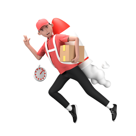 Fast Delivery  3D Illustration