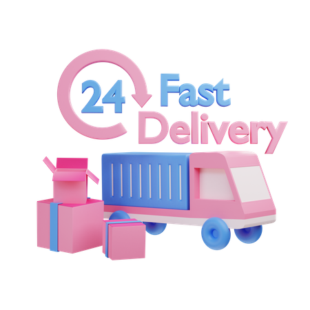 Fast Delivery service  3D Illustration