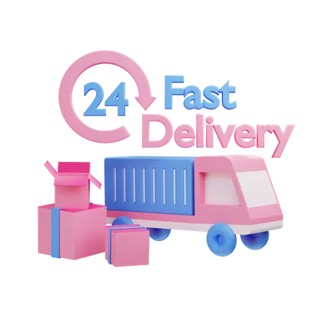 Fast Delivery service  3D Illustration