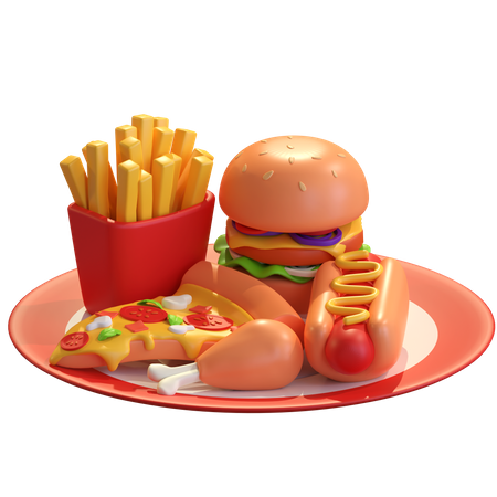 Fastfood  3D Illustration