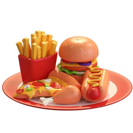 Fastfood  3D Illustration