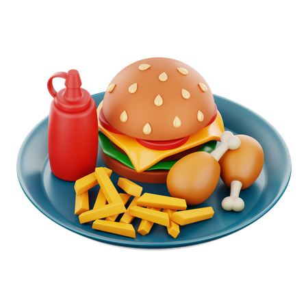 Fast-Food-Teller  3D Icon