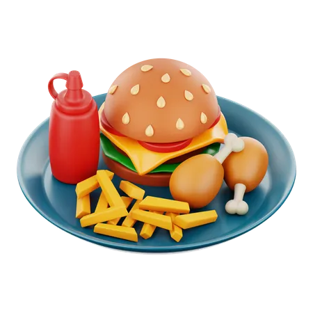 Fast-Food-Teller  3D Icon