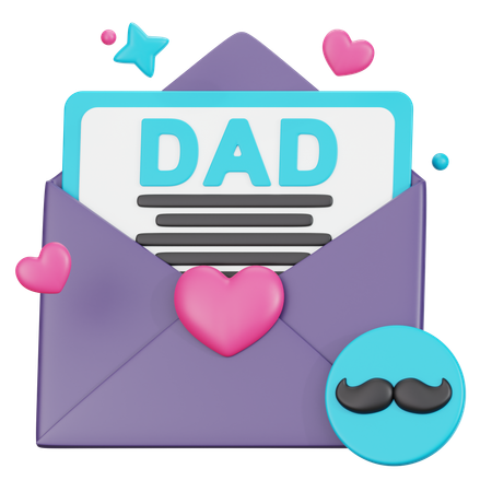 Father Day Letter  3D Icon