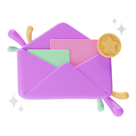 Favorite Mail  3D Icon