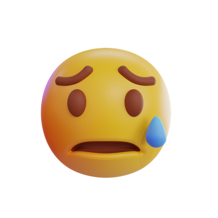 Fearful Emoji  3D Icon