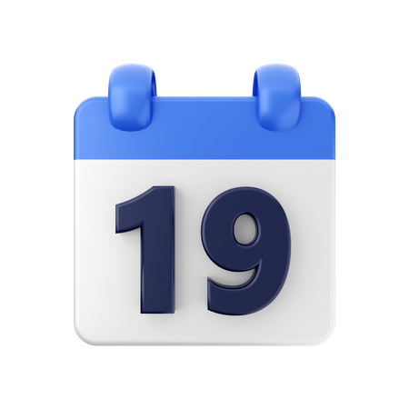 Fecha 19  3D Icon