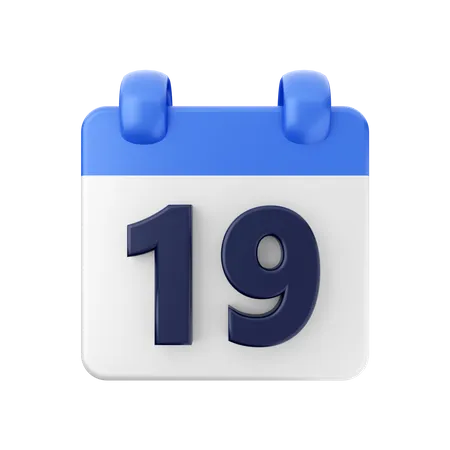 Fecha 19  3D Icon