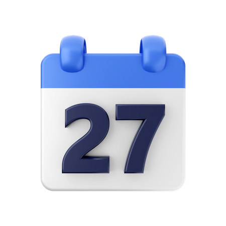 Fecha 27  3D Icon