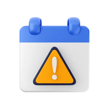 Fecha de alerta  3D Icon