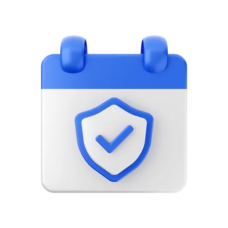 Fecha de seguridad  3D Icon