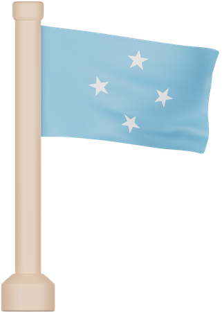 Federated States of Micronesia Flag  3D Icon