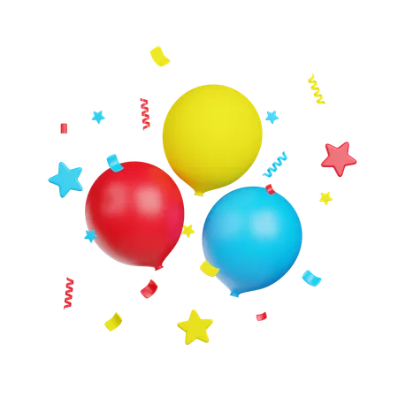 Feier Luftballons  3D Icon