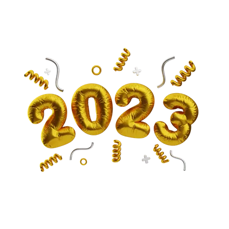 Feliz Ano Novo 2023  3D Icon