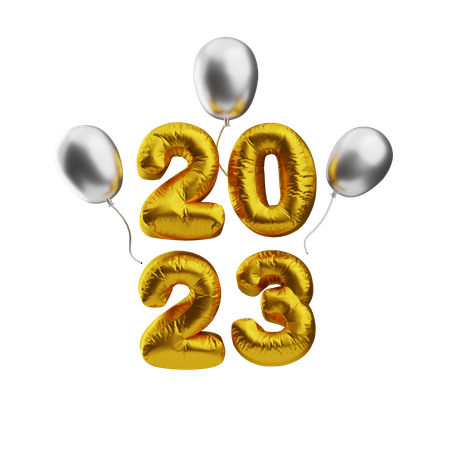 Feliz año nuevo 2023  3D Icon