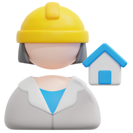 Female Architect  3D Icon