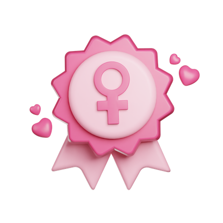 Female Badge  3D Icon