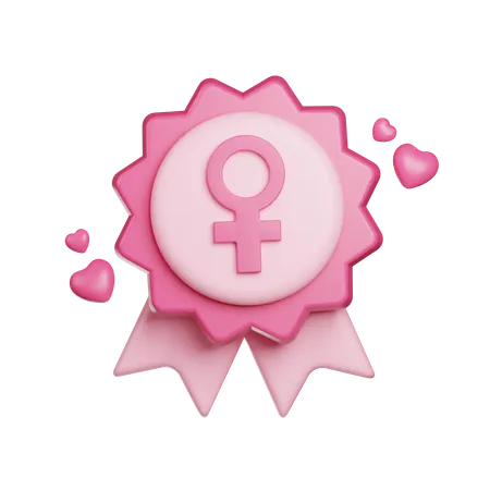 Female Badge  3D Icon