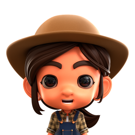 Female Farmer  3D Icon