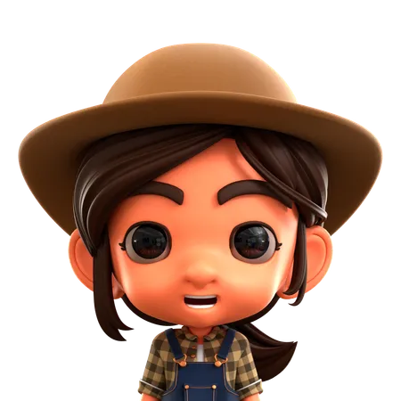 Female Farmer  3D Icon