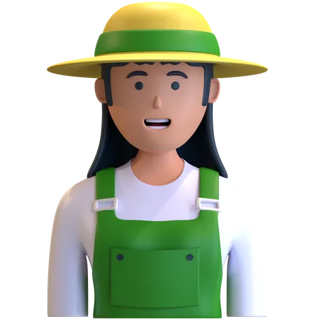 Female farmer  3D Illustration