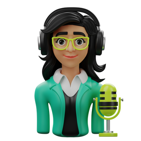 Female Host  3D Icon