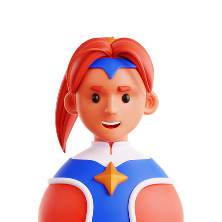 Female Superhero  3D Icon