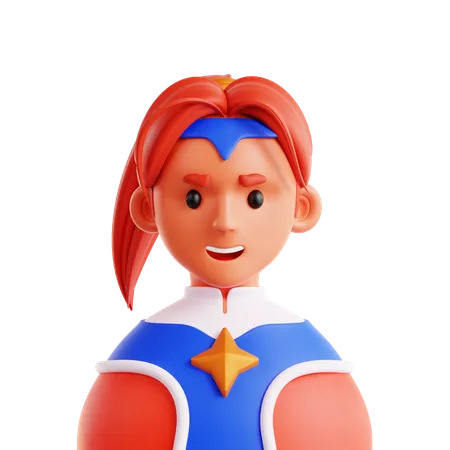 Female Superhero  3D Icon