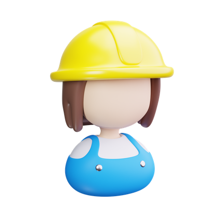 女性労働者  3D Icon