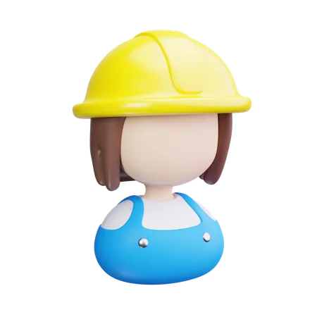 女性労働者  3D Icon