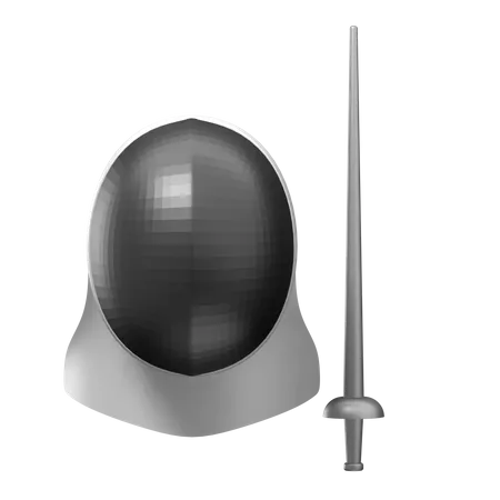 Fencing equipment  3D Illustration