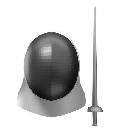 Fencing equipment  3D Illustration