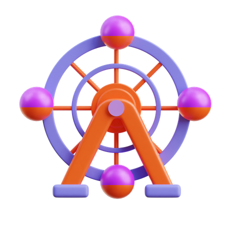 Ferris Wheel  3D Icon