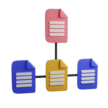 File diagram  3D Icon