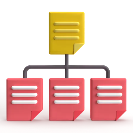 File Diagram  3D Icon