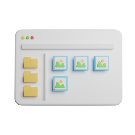 File Manager  3D Illustration