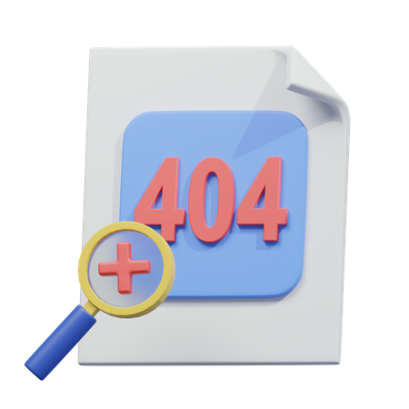 File Not Found Error  3D Icon