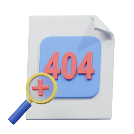 File Not Found Error  3D Icon