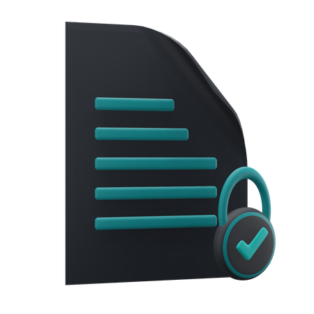 File Security  3D Illustration