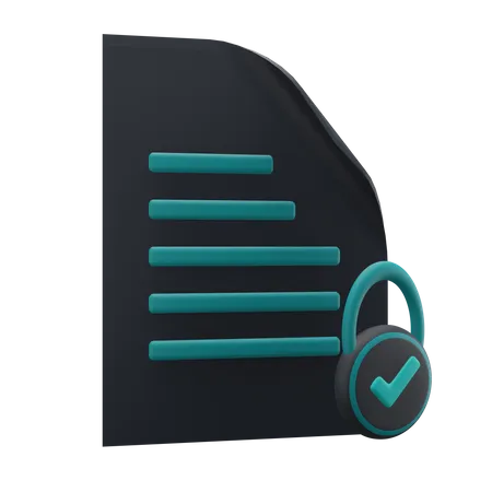 File Security  3D Illustration